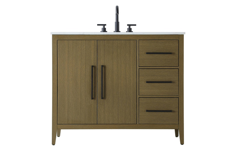 Elegant Lighting VF29342MCB Bathroom Vanity, Chestnut Brown
