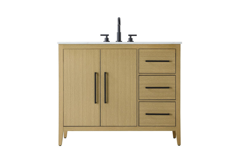 Elegant Lighting VF29342MHB Bathroom Vanity, Honey Brown