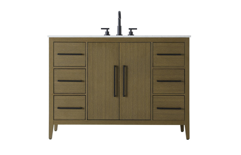 Elegant Lighting VF29348MCB Bathroom Vanity, Chestnut Brown