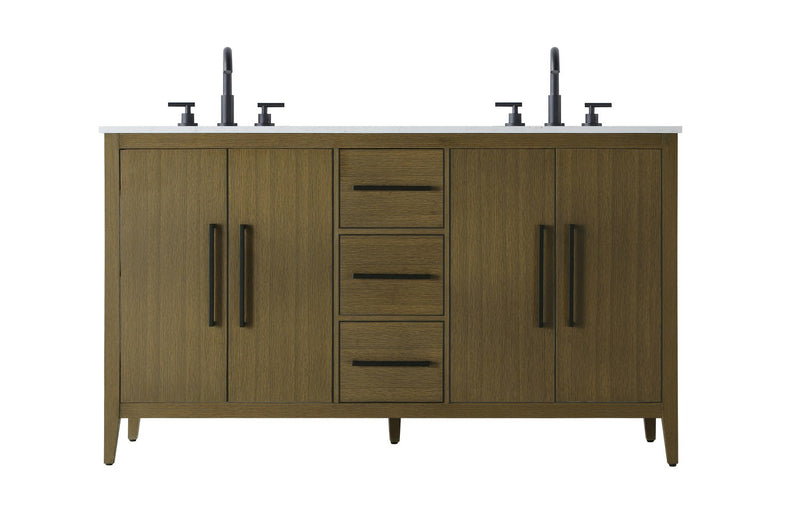 Elegant Lighting VF29360DMCB Bathroom Vanity, Chestnut Brown