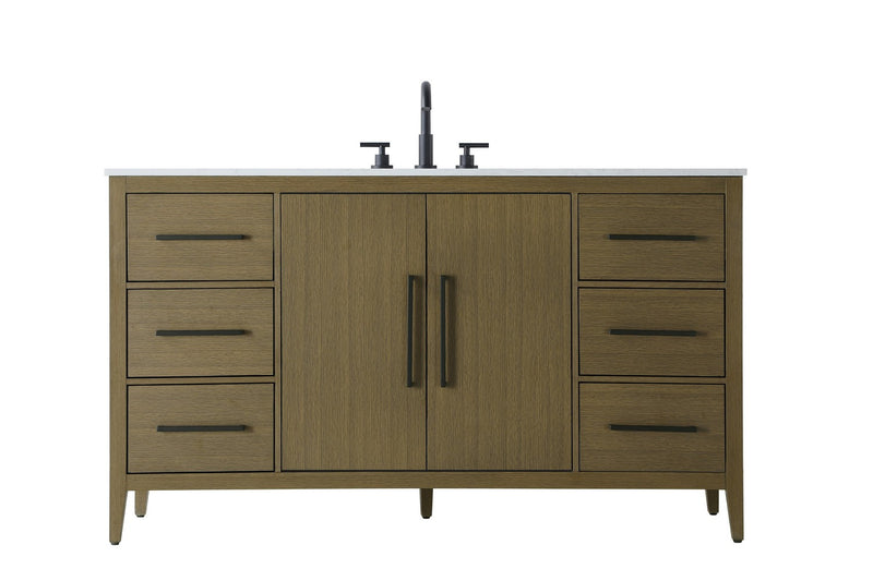 Elegant Lighting VF29360MCB Bathroom Vanity, Chestnut Brown