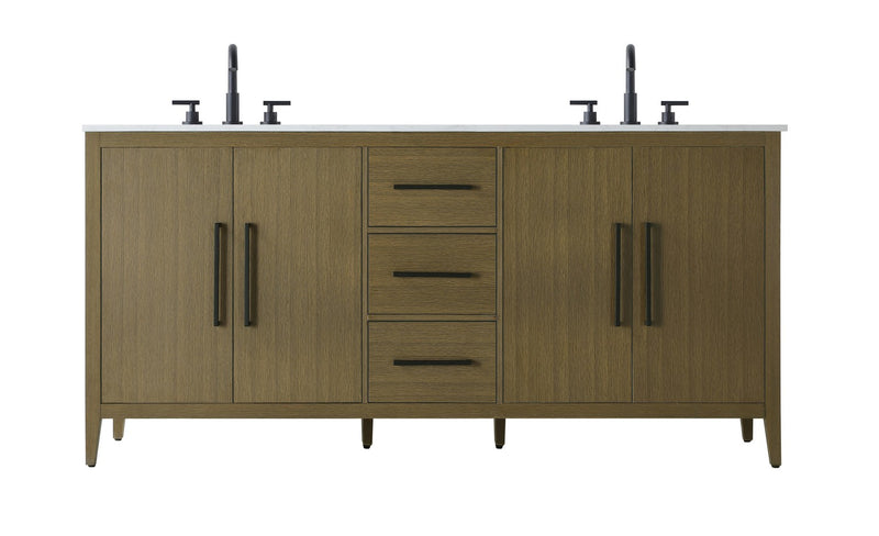 Elegant Lighting VF29372DMCB Bathroom Vanity, Chestnut Brown