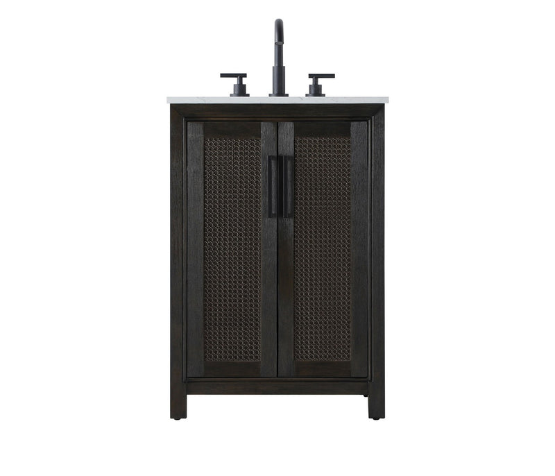 Elegant Lighting VF29524CO Bathroom Vanity, Chocolate Oak