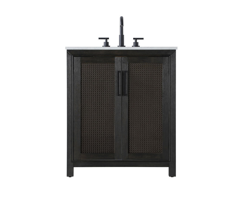 Elegant Lighting VF29530CO Bathroom Vanity, Chocolate Oak