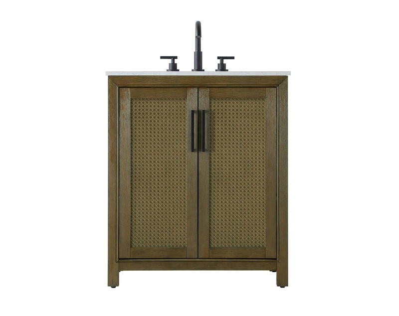 Elegant Lighting VF29530HO Bathroom Vanity, Hazel Oak