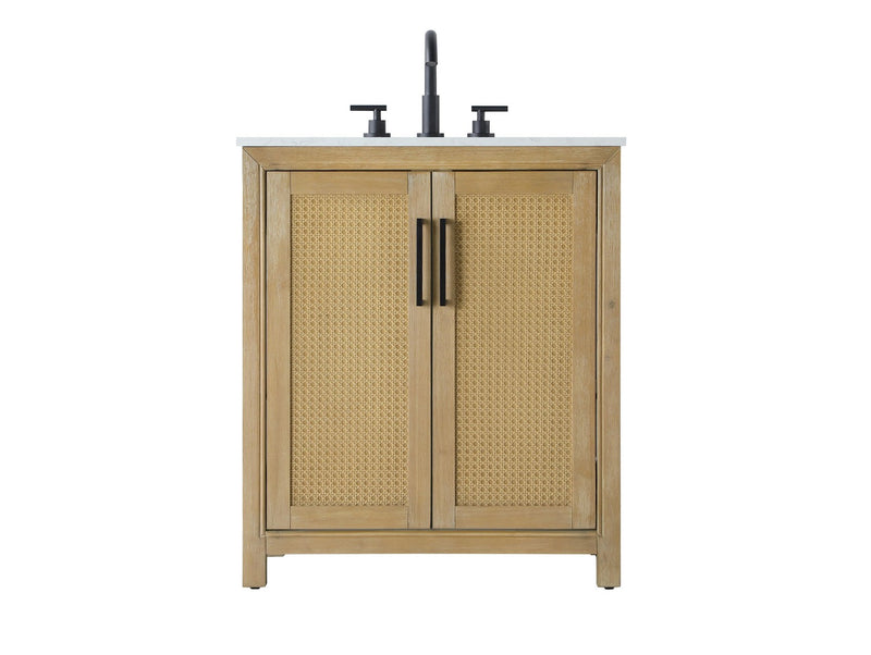 Elegant Lighting VF29530LO Bathroom Vanity, Linen Oak