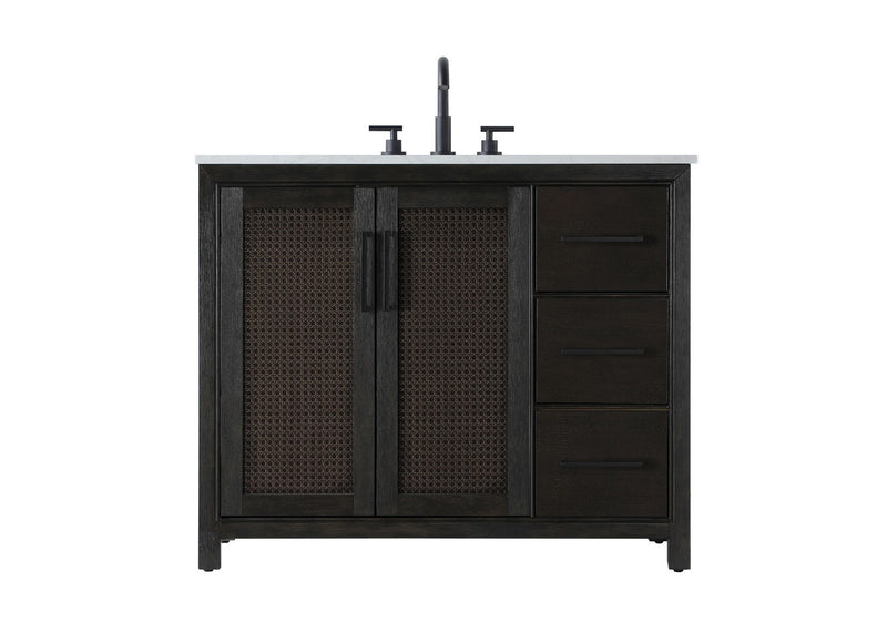 Elegant Lighting VF29542CO Bathroom Vanity, Chocolate Oak