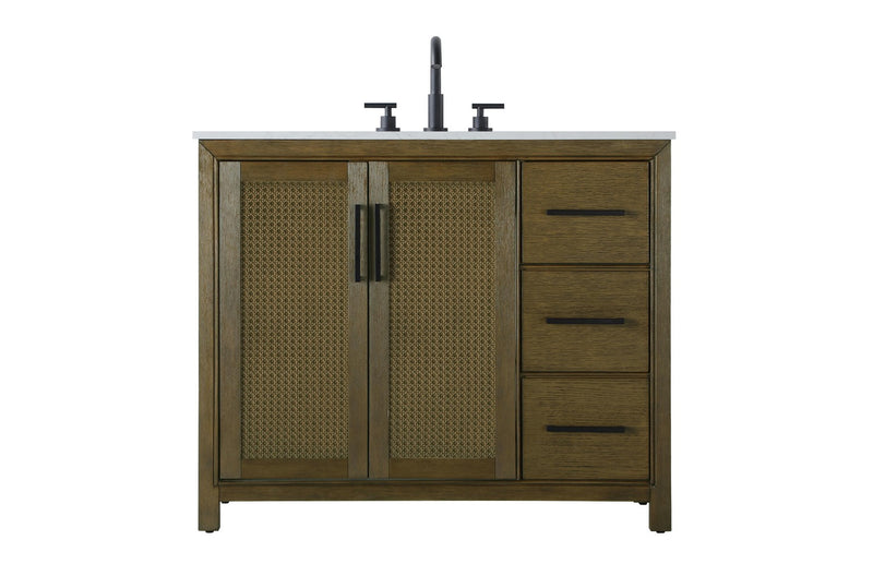 Elegant Lighting VF29542HO Bathroom Vanity, Hazel Oak