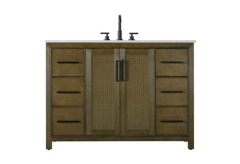 Elegant Lighting VF29548HO Bathroom Vanity, Hazel Oak