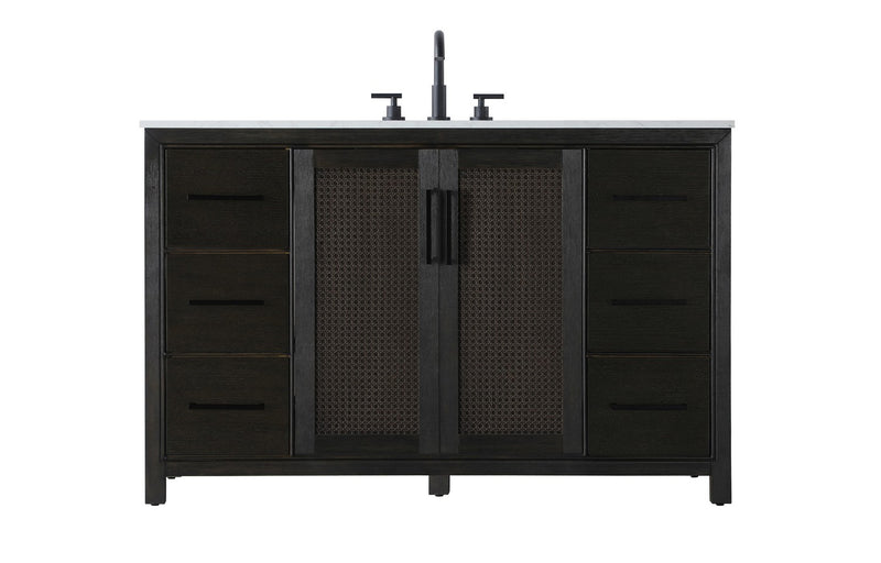 Elegant Lighting VF29554CO Bathroom Vanity, Chocolate Oak