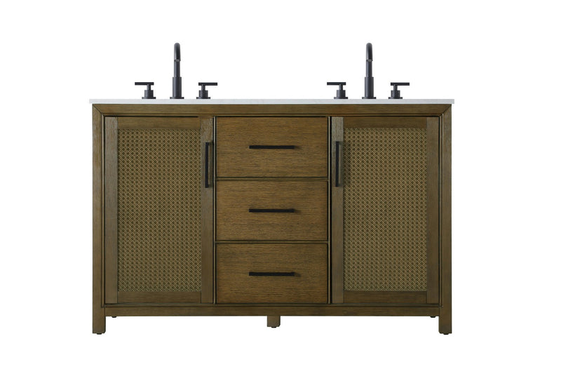 Elegant Lighting VF29554DHO Bathroom Vanity, Hazel Oak