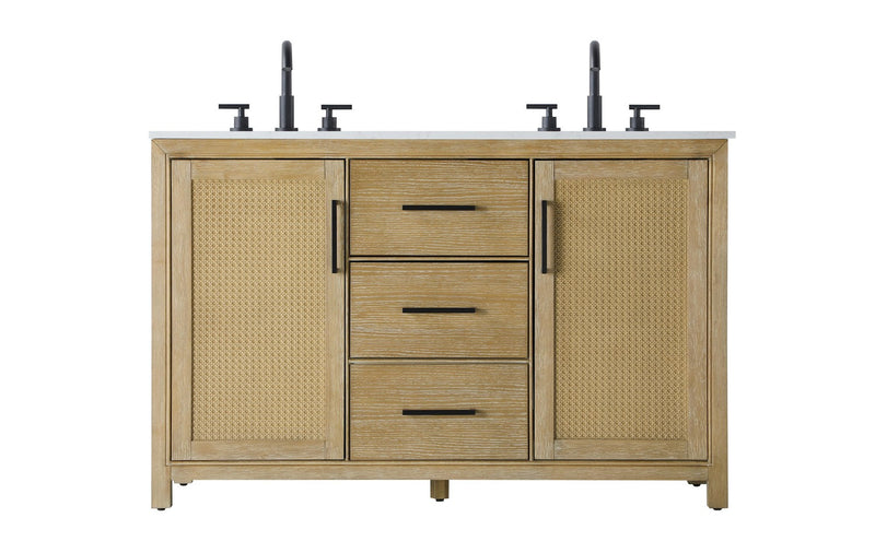Elegant Lighting VF29554DLO Bathroom Vanity, Linen Oak