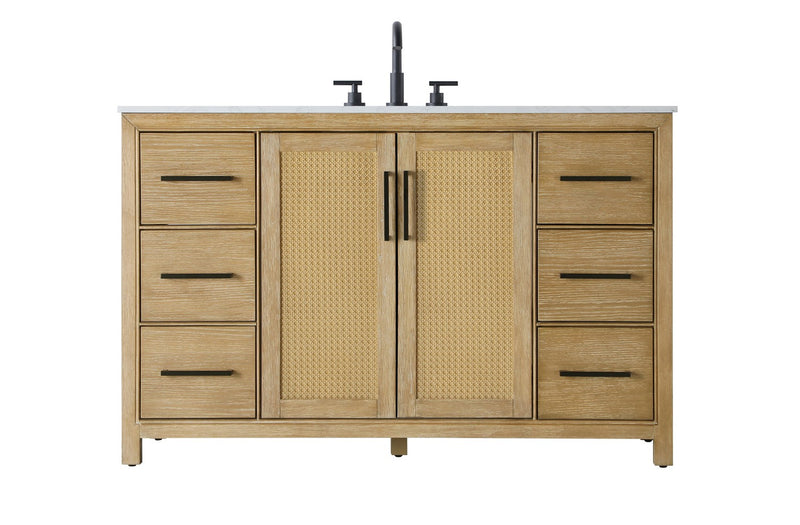 Elegant Lighting VF29554LO Bathroom Vanity, Linen Oak