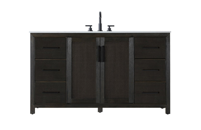 Elegant Lighting VF29560CO Bathroom Vanity, Chocolate Oak