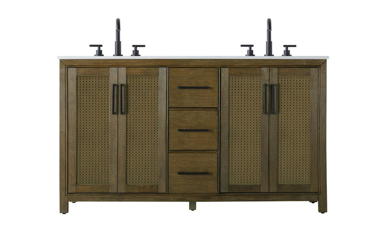 Elegant Lighting VF29560DHO Bathroom Vanity, Hazel Oak