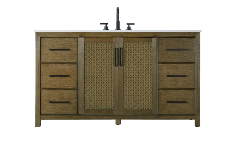 Elegant Lighting VF29560HO Bathroom Vanity, Hazel Oak