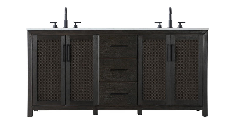 Elegant Lighting VF29572DCO Bathroom Vanity, Chocolate Oak