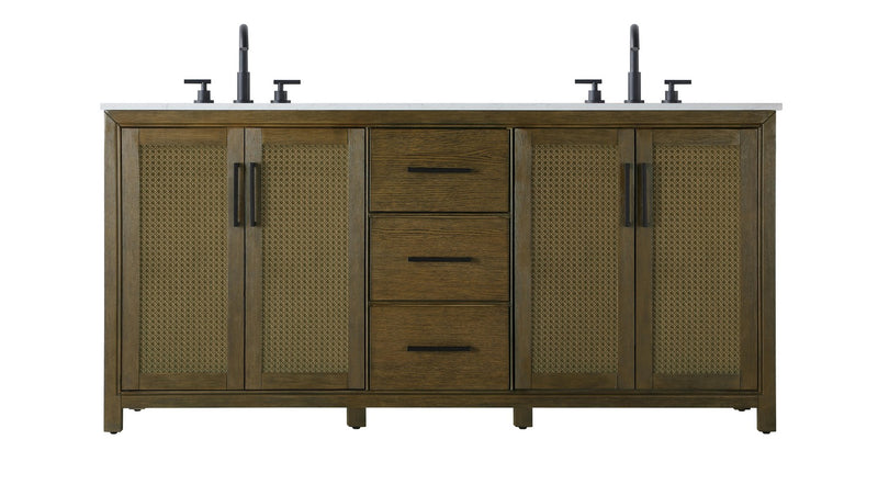 Elegant Lighting VF29572DHO Bathroom Vanity, Hazel Oak