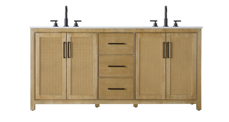 Elegant Lighting VF29572DLO Bathroom Vanity, Linen Oak