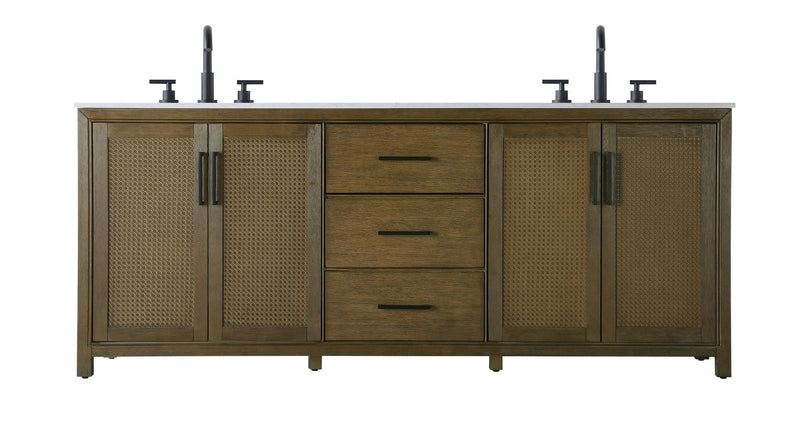 Elegant Lighting VF29584DHO Bathroom Vanity, Hazel Oak