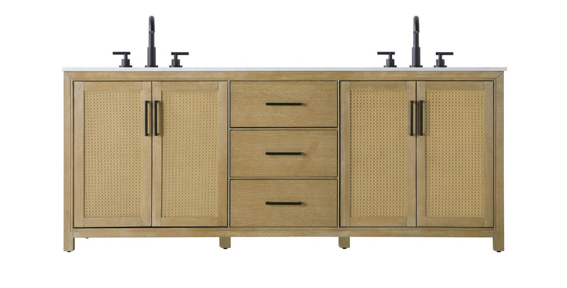 Elegant Lighting VF29584DLO Bathroom Vanity, Linen Oak