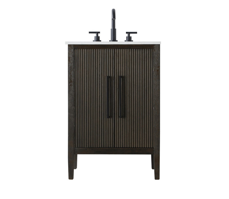 Elegant Lighting VF29624CO Bathroom Vanity, Chocolate Oak