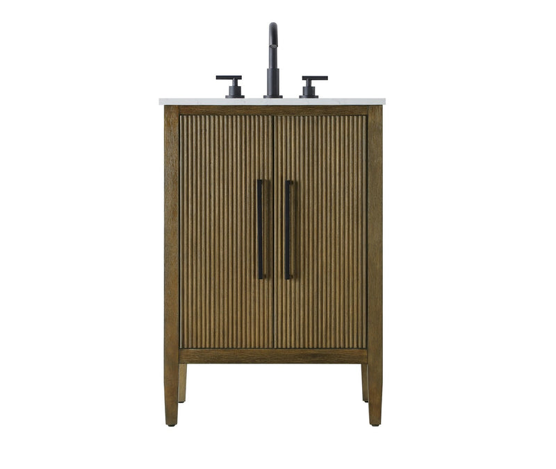 Elegant Lighting VF29624HO Bathroom Vanity, Hazel Oak