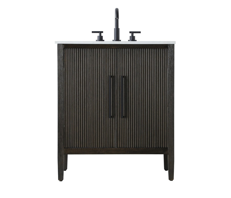 Elegant Lighting VF29630CO Bathroom Vanity, Chocolate Oak