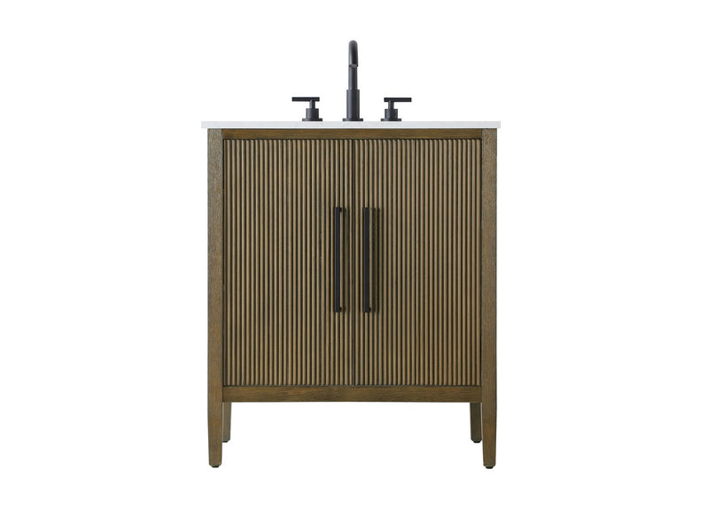 Elegant Lighting VF29630HO Bathroom Vanity, Hazel Oak