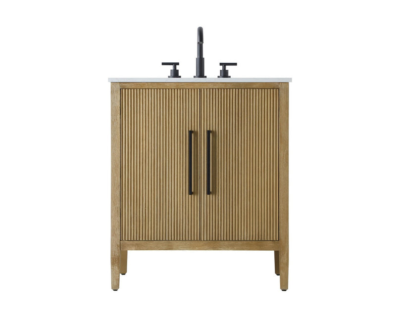 Elegant Lighting VF29630LO Bathroom Vanity, Linen Oak