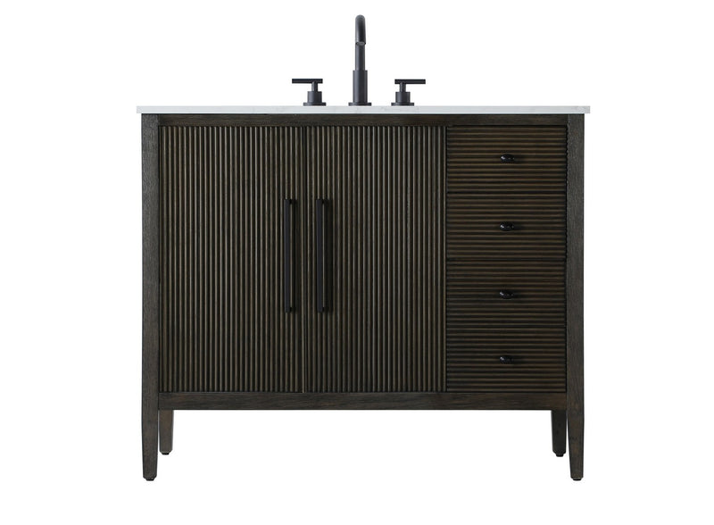 Elegant Lighting VF29642CO Bathroom Vanity, Chocolate Oak