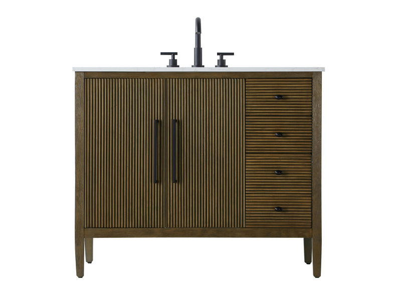 Elegant Lighting VF29642HO Bathroom Vanity, Hazel Oak