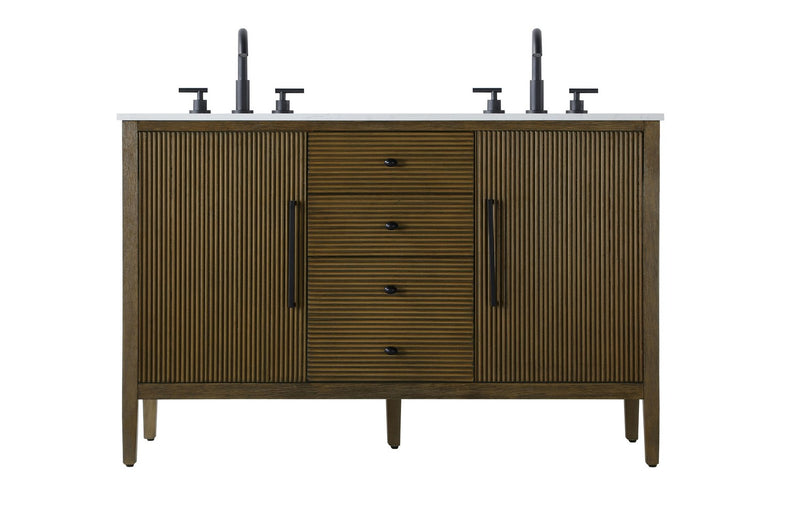 Elegant Lighting VF29654DHO Bathroom Vanity, Hazel Oak