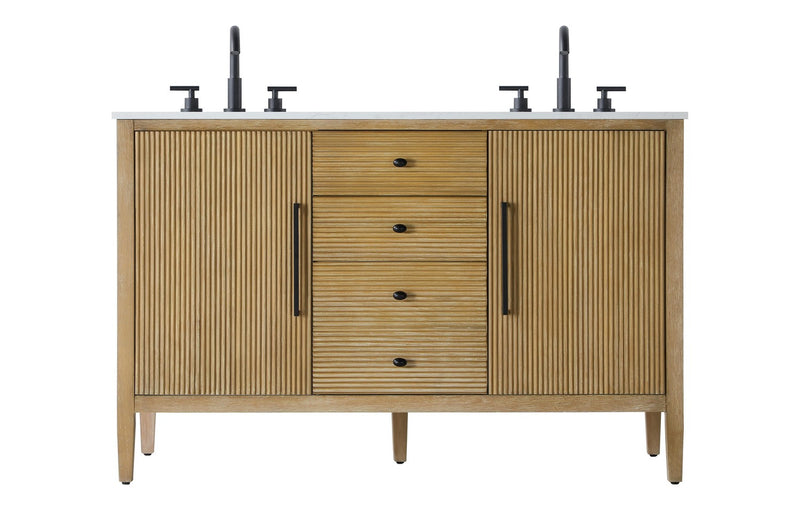 Elegant Lighting VF29654DLO Bathroom Vanity, Linen Oak