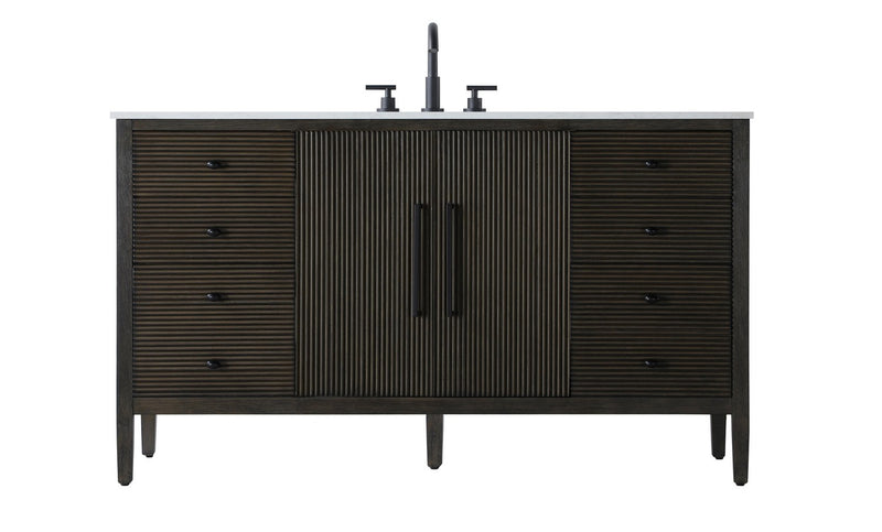 Elegant Lighting VF29660CO Bathroom Vanity, Chocolate Oak