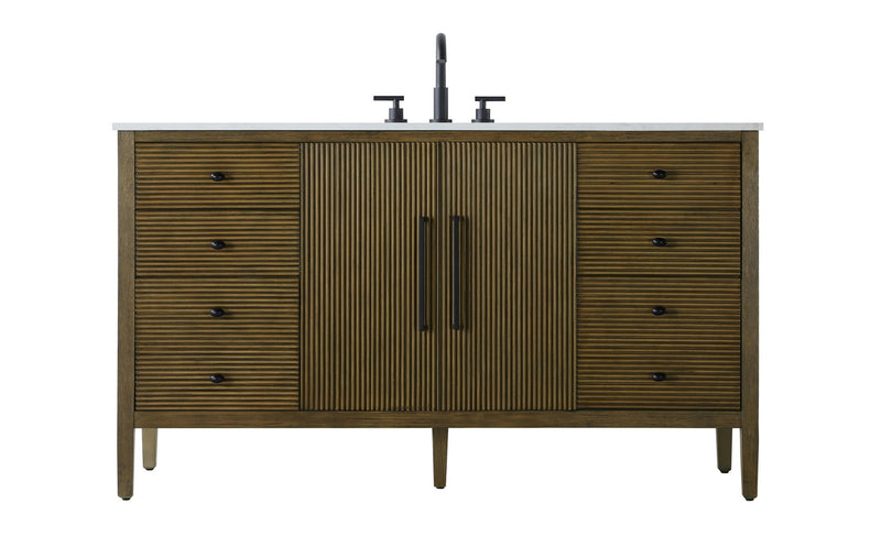 Elegant Lighting VF29660HO Bathroom Vanity, Hazel Oak