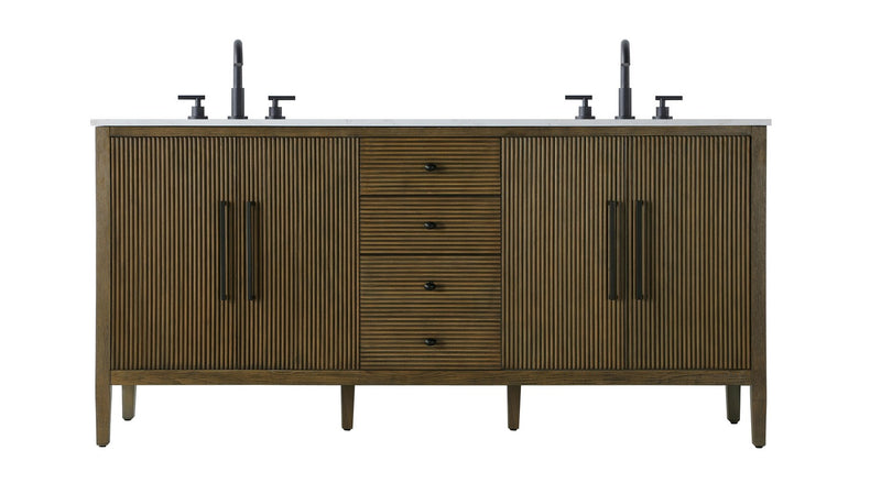Elegant Lighting VF29672DHO Bathroom Vanity, Hazel Oak