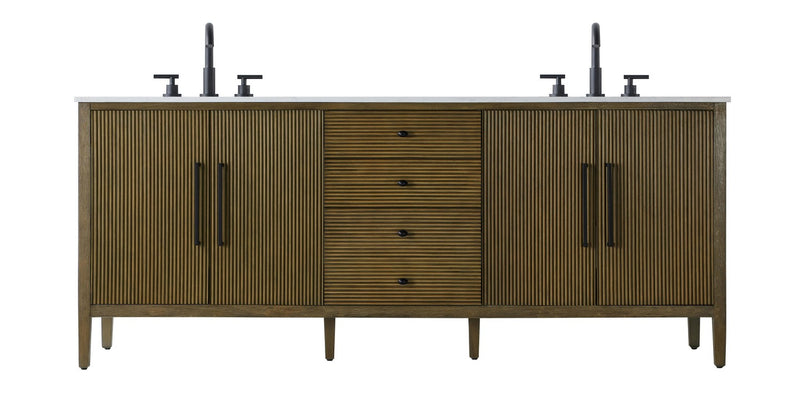 Elegant Lighting VF29684DHO Bathroom Vanity, Hazel Oak