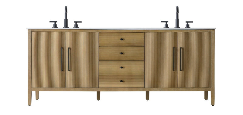 Elegant Lighting VF29684DLO Bathroom Vanity, Linen Oak