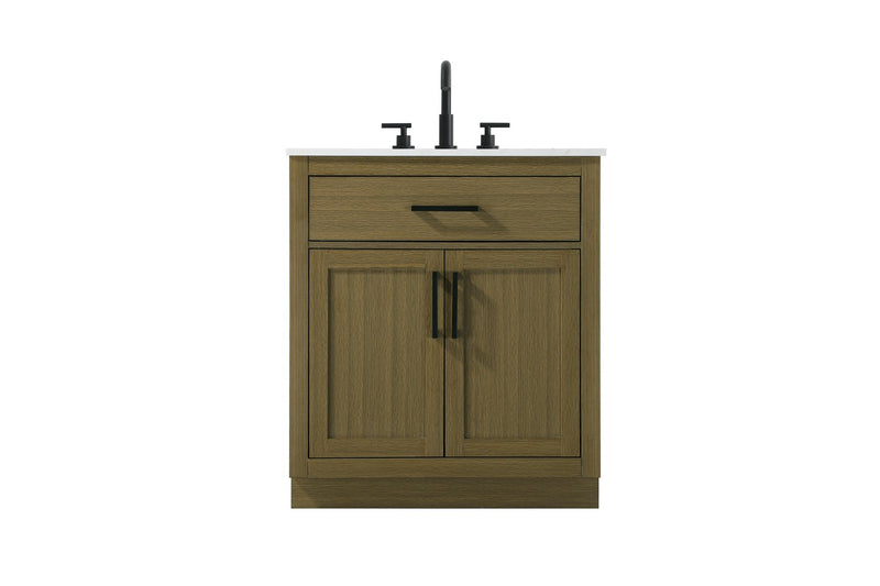 Elegant Lighting VF29730MCB Bathroom Vanity, Chestnut Brown