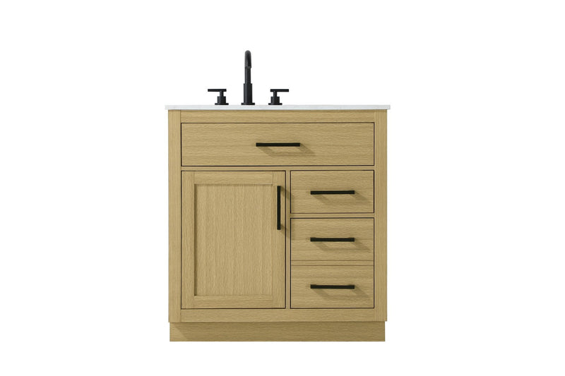 Elegant Lighting VF29732MHB Bathroom Vanity, Honey Brown