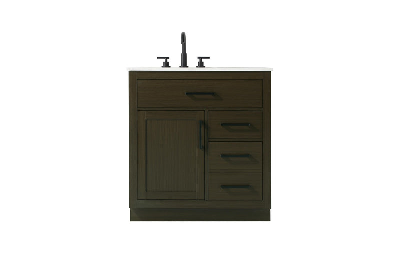 Elegant Lighting VF29732MMB Bathroom Vanity, Mocha Brown