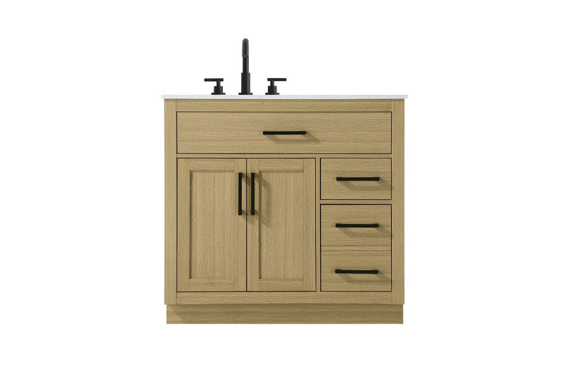Elegant Lighting VF29736MHB Bathroom Vanity, Honey Brown