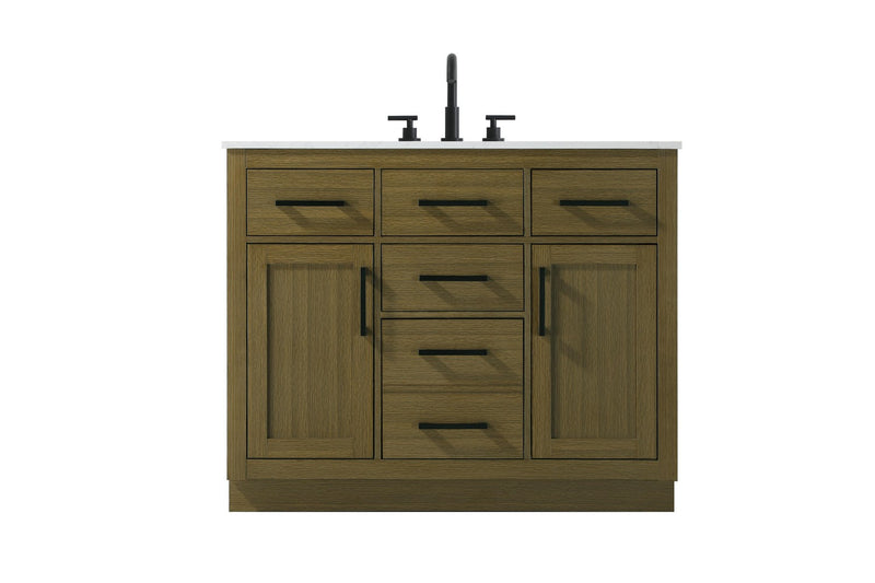 Elegant Lighting VF29742MCB Bathroom Vanity, Chestnut Brown