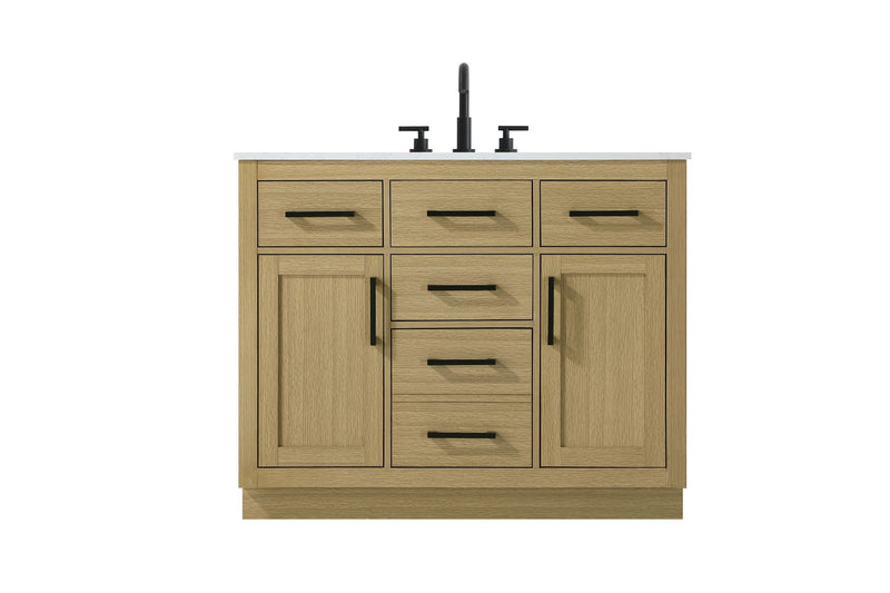 Elegant Lighting VF29742MHB Bathroom Vanity, Honey Brown