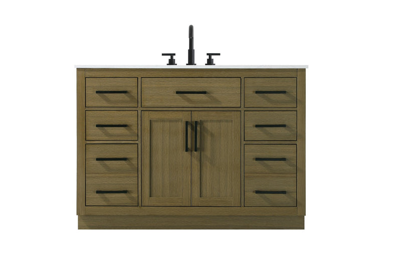 Elegant Lighting VF29748MCB Bathroom Vanity, Chestnut Brown