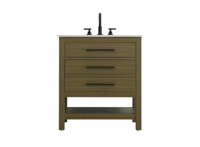 Elegant Lighting VF60530MCB Bathroom Vanity, Chestnut Brown
