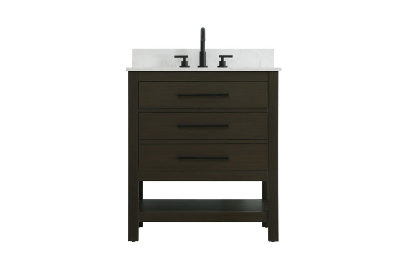 Elegant Lighting VF60530MMB-BS Bathroom Vanity, Mocha Brown