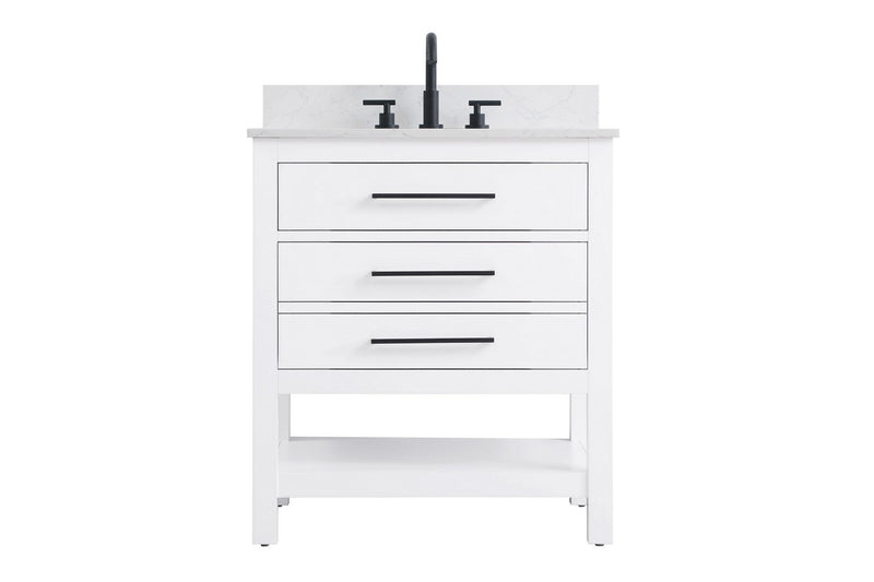 Elegant Lighting VF60530WH-BS Bathroom Vanity, White