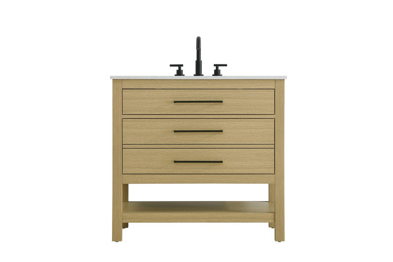 Elegant Lighting VF60536MHB Bathroom Vanity, Honey Brown